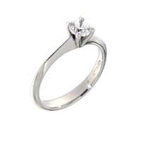 Anello Gazzola Donna Solitario in Oro bianco Diamante S-AN-SOL-4GR-0.50